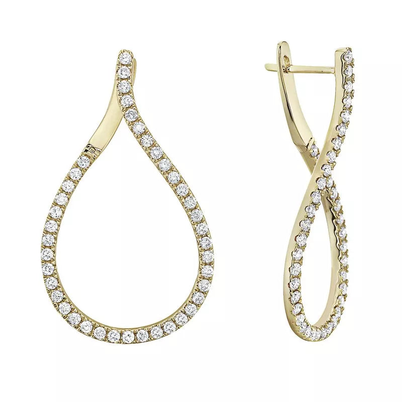 gold diamond earrings