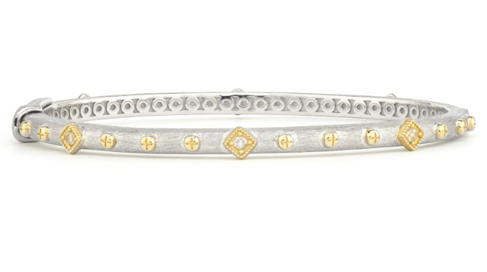 Mixed Metal Alternating Kite Bangle