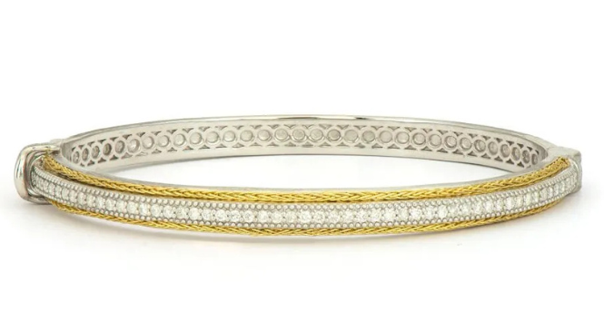 mixed metal bangle