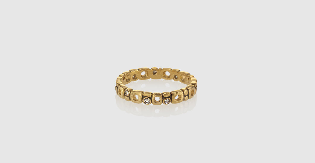 gold micro windows ring
