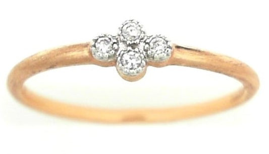 rose gold ring with diamonds