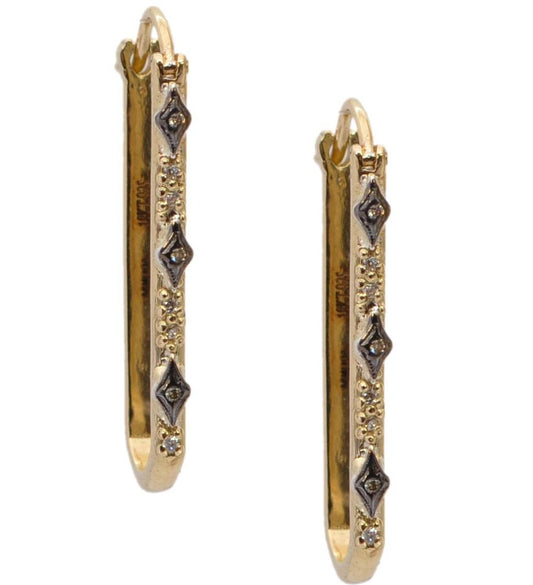 diamond paperclip hoops