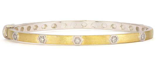 Gold and Diamond Bangle