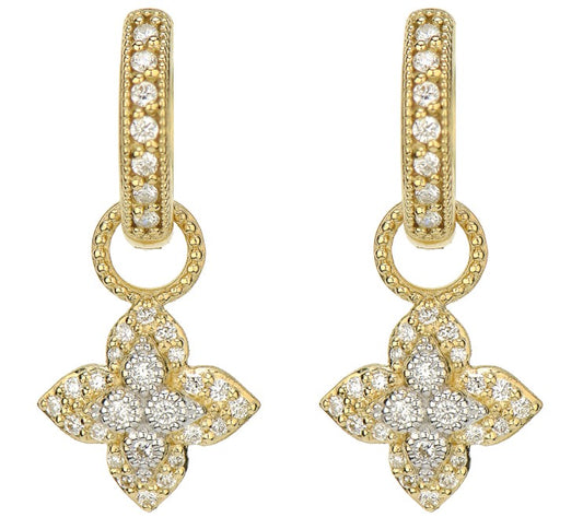 gold and diamond earring charms