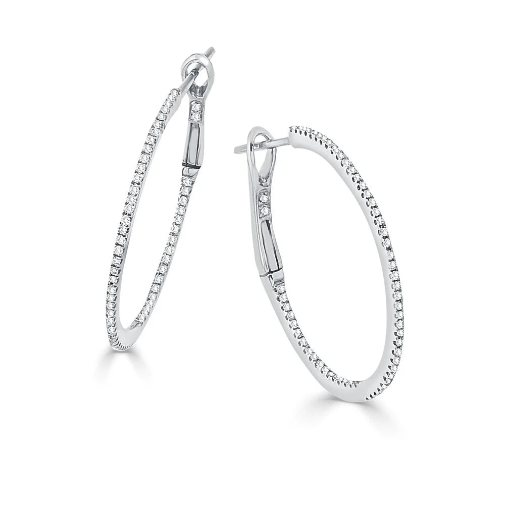 white gold earrings with diamonds