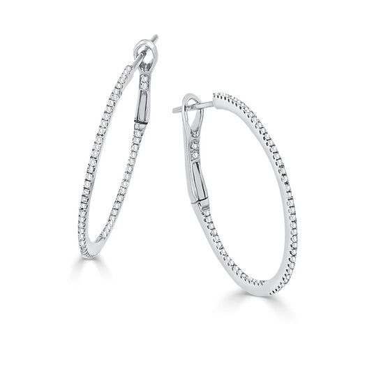 white gold earrings with diamonds