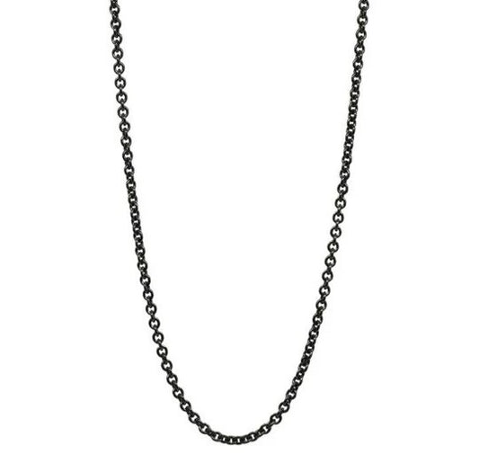 Blackened Sterling Silver Cable Chain