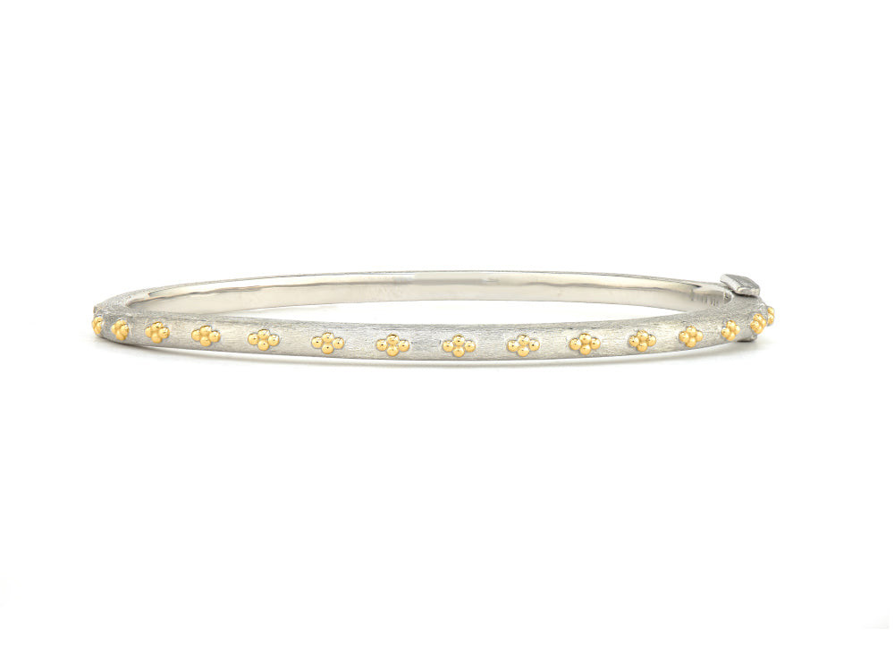 Mixed Metal Beaded Bangle