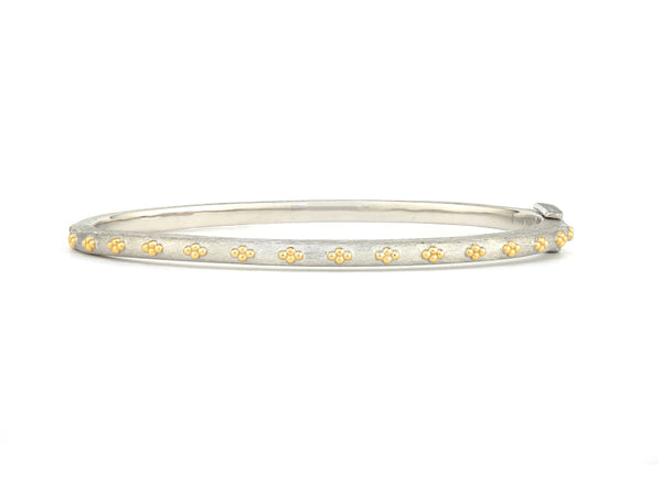 Mixed Metal Beaded Bangle