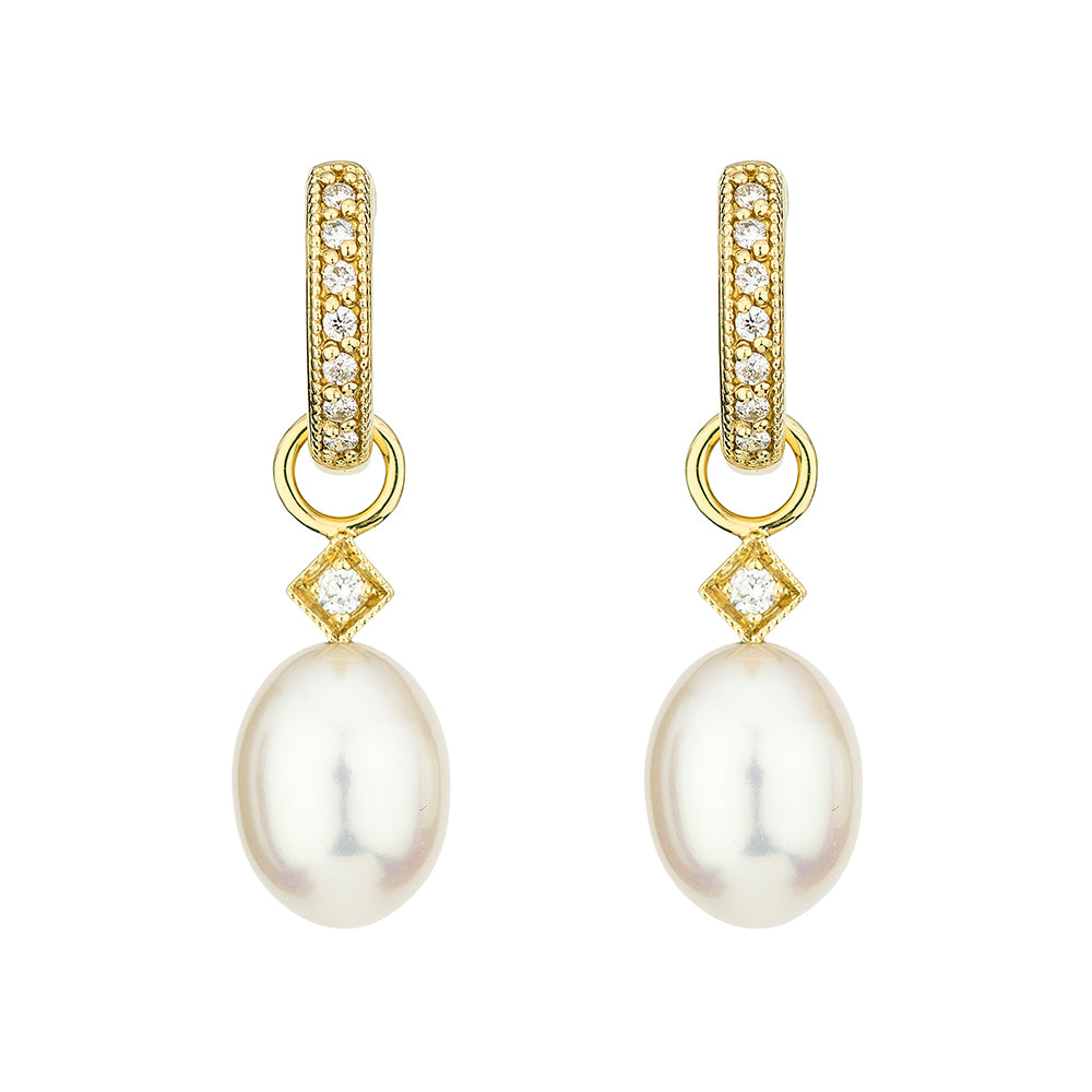 JudeFrances 18K Gold, Pearl, and Diamond Earring Charms. | Mystique  Jewelers | Alexandria, VA
