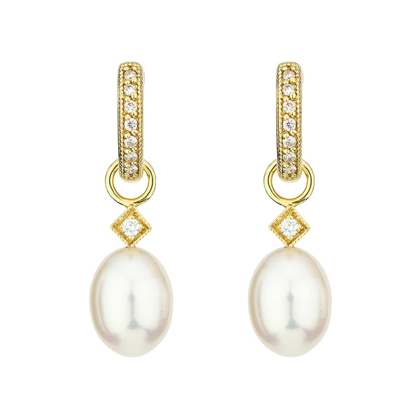 White Pearl Earring Charms