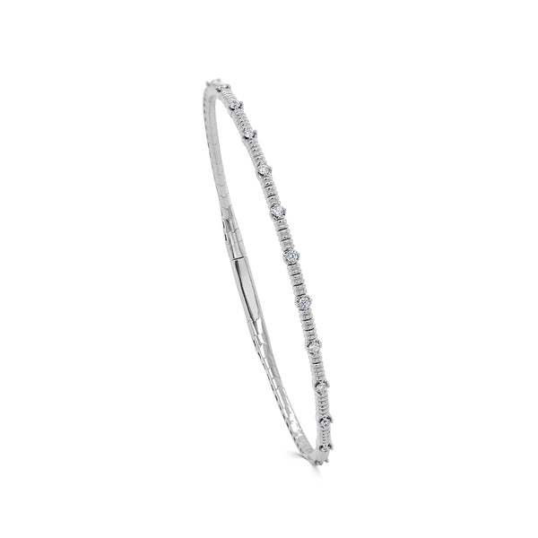White Gold Diamond Bangle