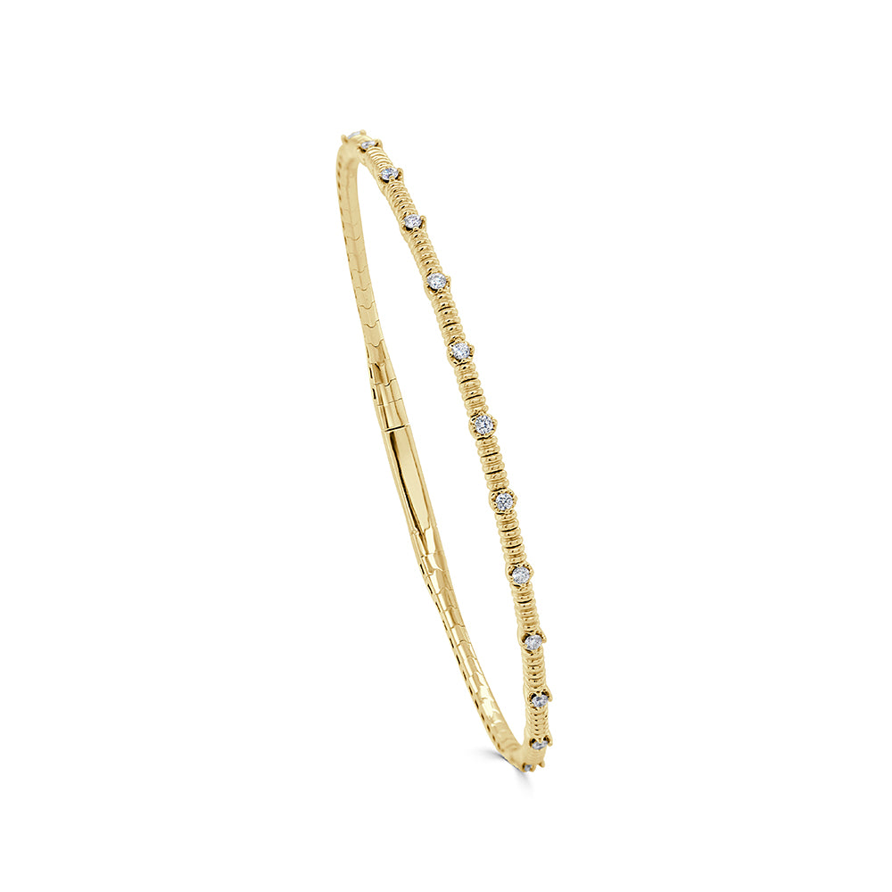 Yellow Gold Diamond Bangle