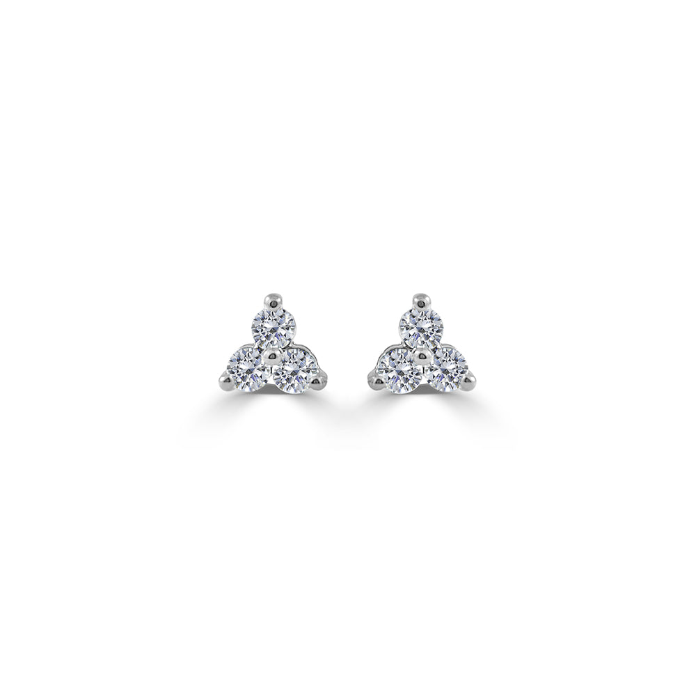 Petite White Gold Studs