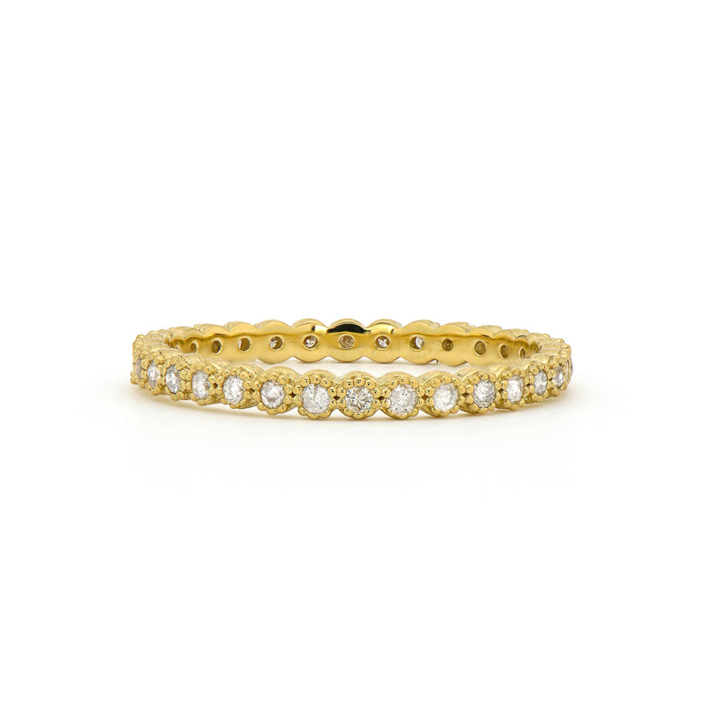 Petite Bezel Diamond Band