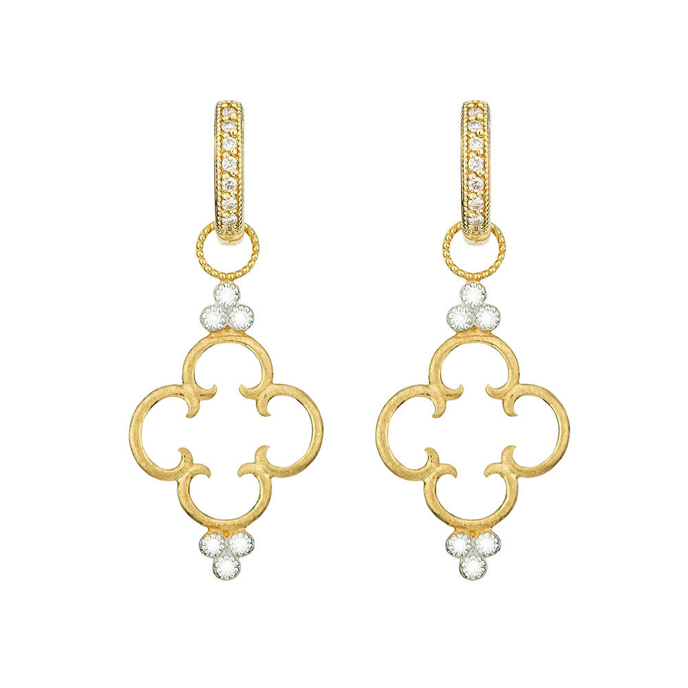 Simple Clover Diamond Trio Earring Charm